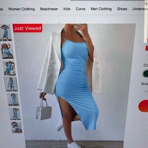 Brand new light blue dress with and added on shall
